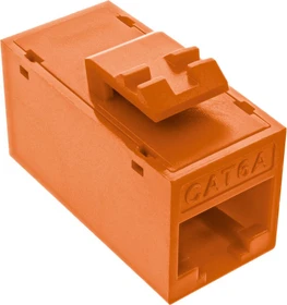 InLine Keystone Modul RJ-45, Cat6a, ungeschirmt, orange, 8er-Pack
