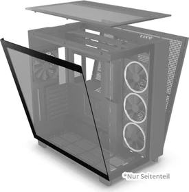 NZXT Seitenteil für NZXT H9, Seitenteil mit Glasfenster, links, schwarz
