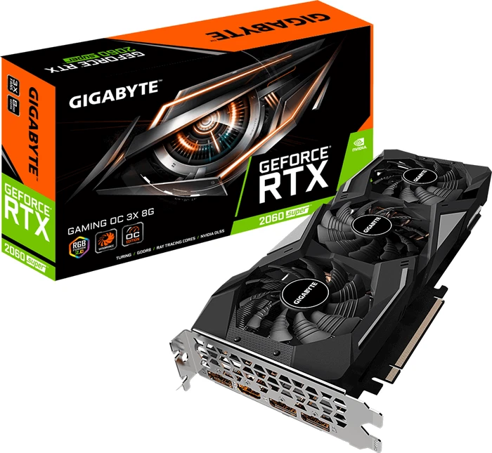 GIGABYTE GeForce RTX 2060 SUPER Gaming OC 3X 8G (Rev. 2.0), 8GB GDDR6, HDMI, 3x DP