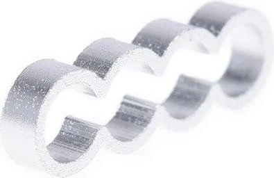 Alphacool Eiskamm Alu X4 Flat Kabelkamm 4mm, silber, 4er-Pack