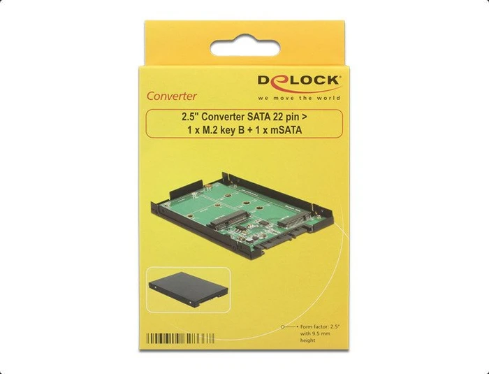 DeLOCK SATA -> M.2 SATA, SATA -> mSATA