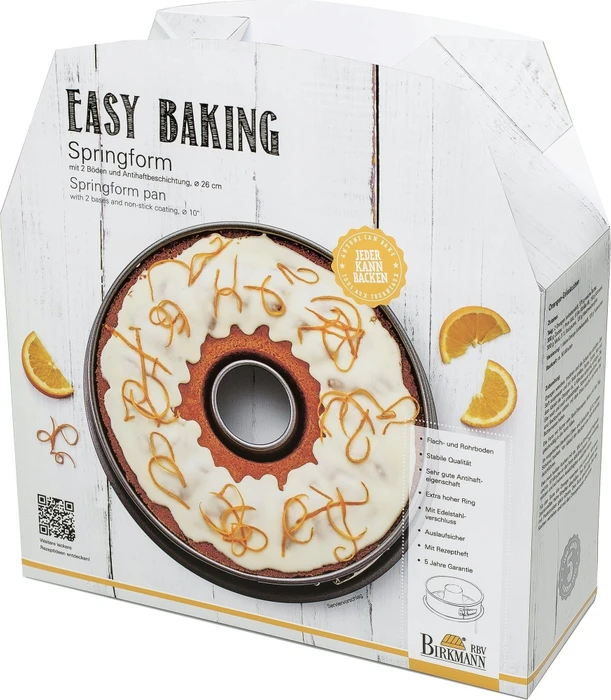 Birkmann Easy Baking Springform mit zwei Böden 26cm 3l (881044)