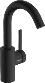 Hansgrohe Zesis S Einhebel-Waschtischmischer 210 CoolStart mit Schwenkauslauf und Zugstangen-Ablaufgarnitur mattschwarz