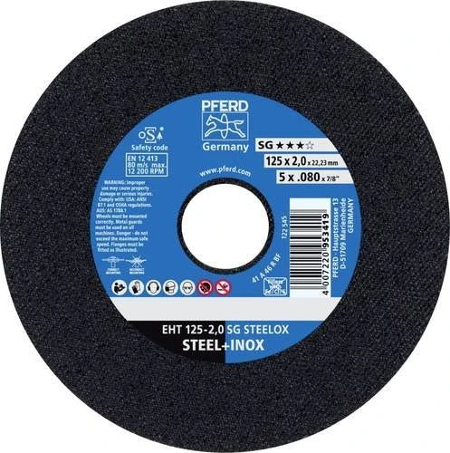 Pferd EHT 125-2.0 SG STEELOX Trennscheibe, 125x2x22.23mm, 25 Stück