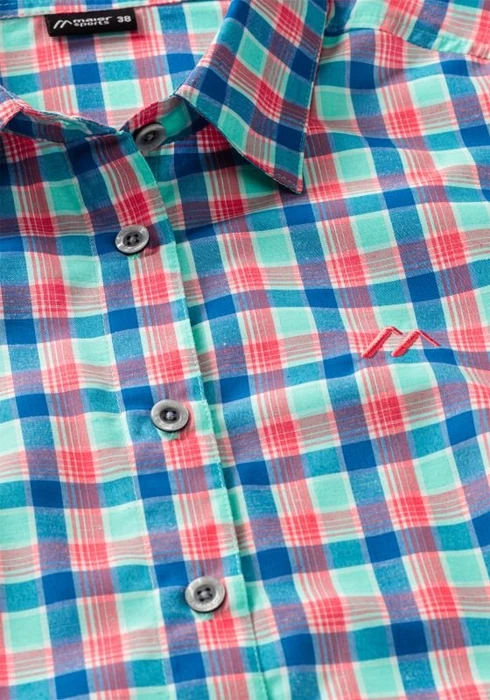 Maier Sports Nanni Hemd langarm blue red check (Damen)
