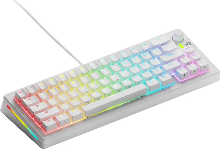Glorious GMMK 3 65% Pre-built Gaming Keyboard, weiß, LEDs RGB, Glorious Fox MX, USB, US