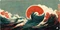 Sharkoon Skiller SGP40 D2, Mouse Mat, 1000x500mm, Abstract Hokusai Style Vorschaubild