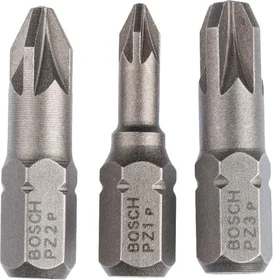 Bosch Professional Extra Hard Pozidriv Bitset, 3-tlg.