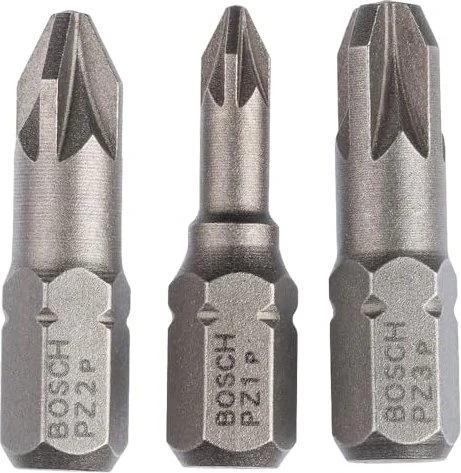 Bosch Professional Extra Hard Pozidriv Bitset, 3-tlg.