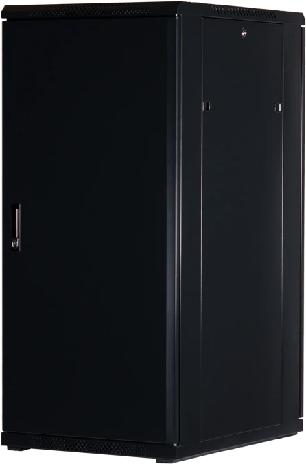 Rockstable 19" Serverschrank 27HE, Sicherheitsglastür, IP2X, schwarz, 800mm tief