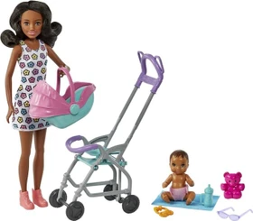Mattel Barbie - Skipper Babysitters Inc. Gitterbett-Spielset mit Skipper