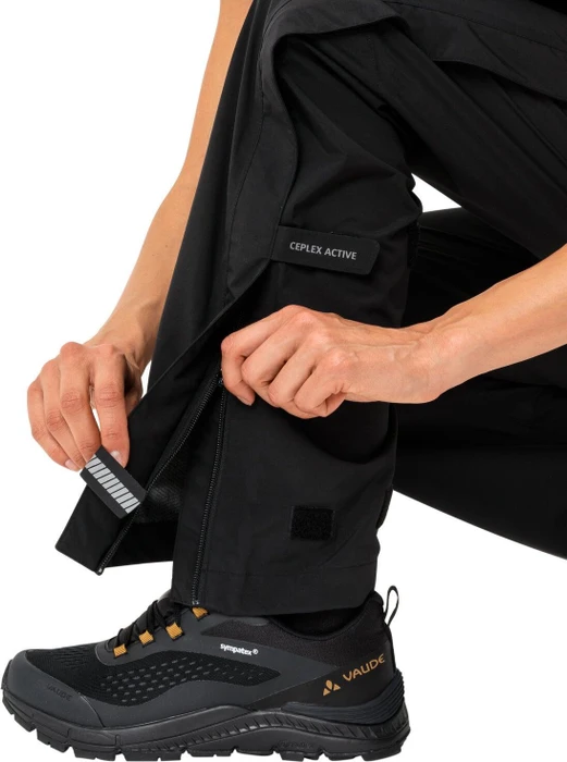 Vaude Yaras Rain IV Zip Fahrradhose lang schwarz (Damen)