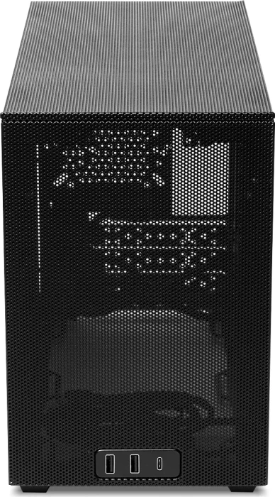 SSUPD Meshroom D, schwarz, Variant A, 1x USB-C 3.1, 2x USB-A 3.0, Mini-ITX