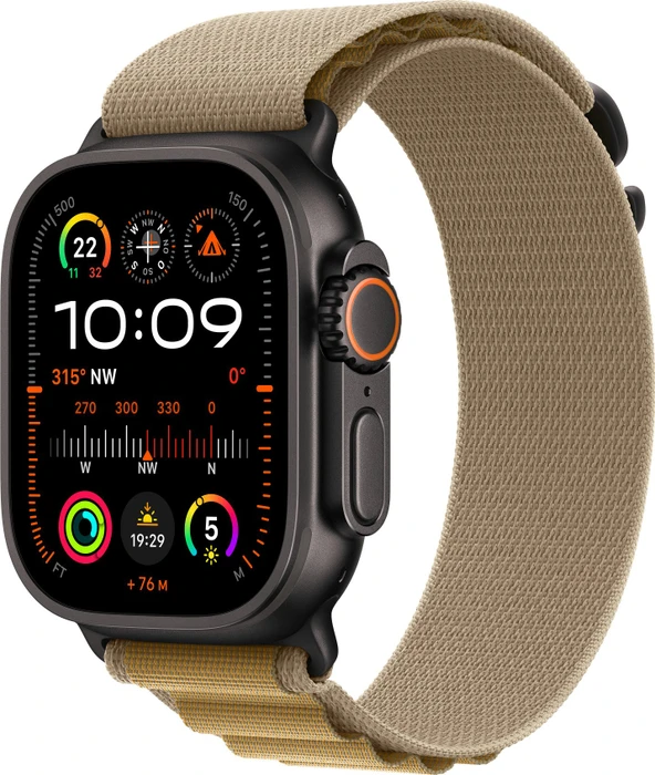 Apple Alpine Loop Small für Apple Watch Ultra (49mm) mandel/titan schwarz