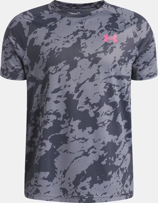 Under Armour Tech 2.0 Funktionsshirt kurzarm castlerock/steel/super pink (Junior)