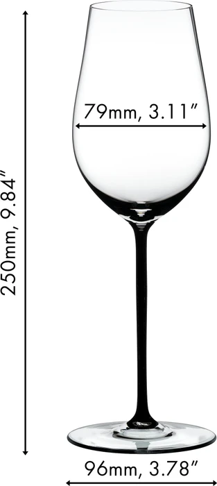 Riedel Fatto A Mano Riesling/Zinfandel Weißweinglas schwarz