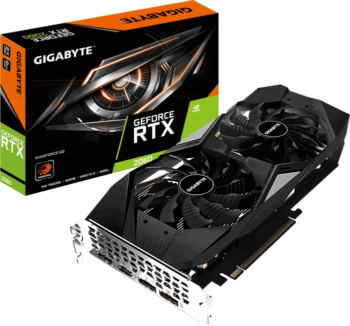 GIGABYTE GeForce RTX 2060 Windforce 6G (Rev. 2.0), 6GB GDDR6, HDMI, 3x DP