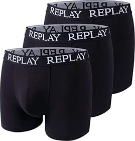 Replay Basic 3er Boxer Briefs schwarz (Herren)