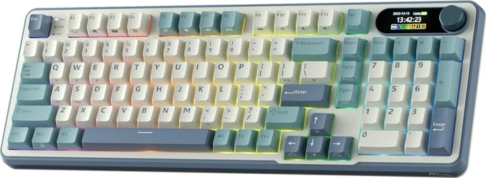 RK Royal Kludge S98, Sky Blue, 96%, hot-swap, RK Silent Purple, USB/Bluetooth, US
