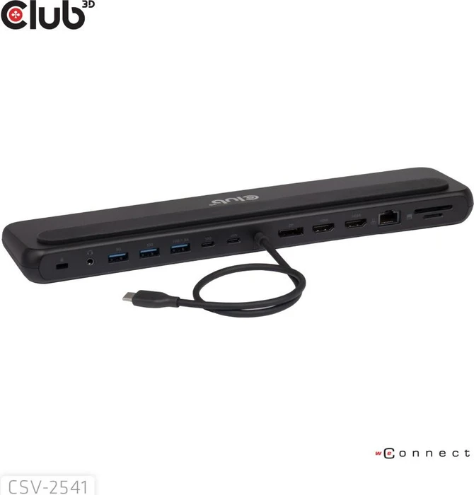 Club 3D 12-in-1 Triple-Display-Dockingstation mit Ladegerät, USB-C 3.1 [Stecker]