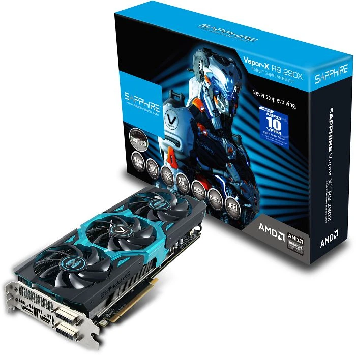 Sapphire Vapor-X Radeon R9 290X Tri-X OC, 4GB GDDR5, 2x DVI, HDMI, DP, full retail