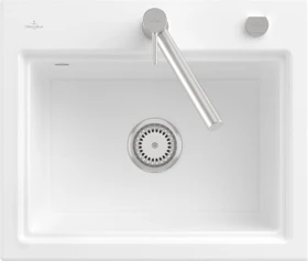 Villeroy & Boch Subway Style 60 S Einbau Becken mittig mit Ablauffernbedienung weiß alpin