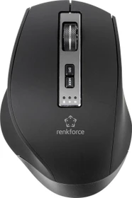 Renkforce RF-WM-300 Rechargeable Wireless Ergonomic Mouse schwarz/grau, USB/Bluetooth (RF-5150984)