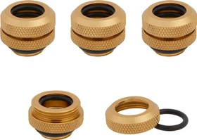 Corsair Hydro X Series XF Hardline, OD Fitting G1/4" auf 12mm, gold, 4er-Pack