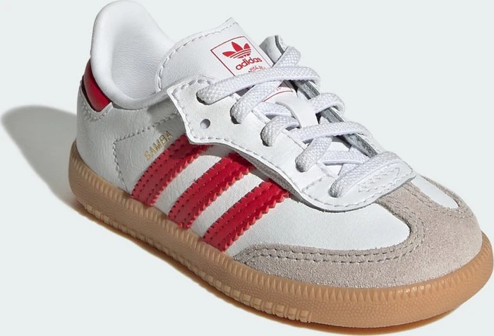 adidas Samba OG Comfort Closure Elastic Lace cloud white/better scarlet/gum (Junior)