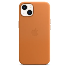 Apple Leder Case mit MagSafe für iPhone 13 goldbraun