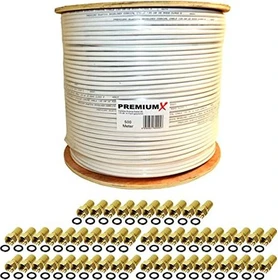 PremiumX Basic Koaxialkabel 135dB 4-fach geschirmt 500m