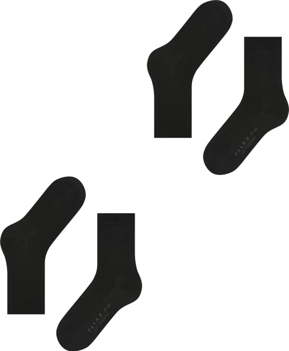 Falke Softmerino Socken schwarz, 2 Paare (Damen)