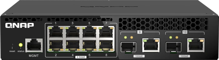 QNAP QSW-M2100 Desktop 2.5G Smart Switch, 8x RJ-45, 2x RJ-45/SFP+