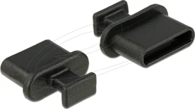 DeLOCK Staubschutz für USB-C Buchse, schwarz, 10 Stück