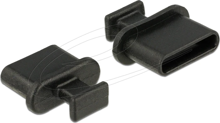 DeLOCK Staubschutz für USB-C Buchse, schwarz, 10 Stück