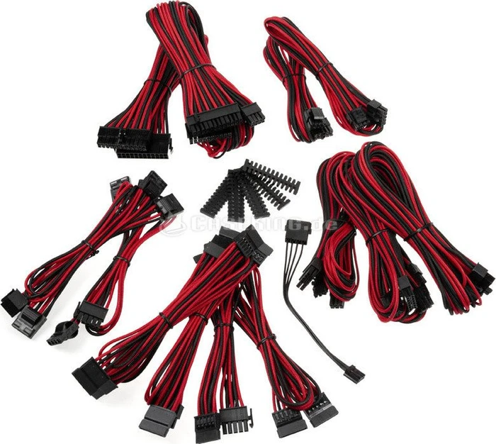 BitFenix Alchemy 2.0 BQT-SP11-Series Kabel Kit für Netzteile, schwarz/rot