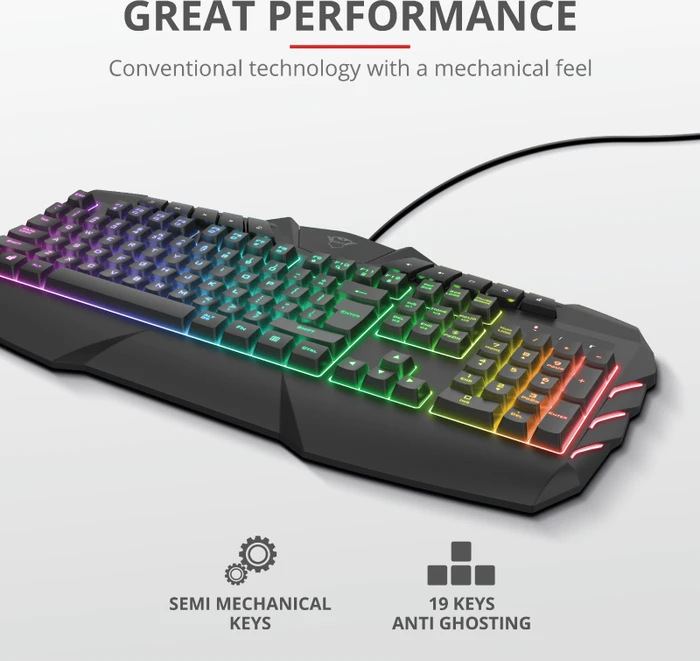 Trust Gaming GXT 881 Odyss, LEDs RGB, USB, DE