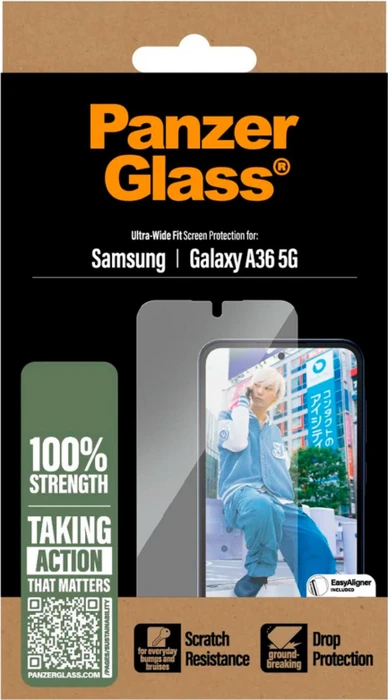 PanzerGlass Screen Protector Ultra-Wide Fit with EasyAligner für Samsung Galaxy A36 5G