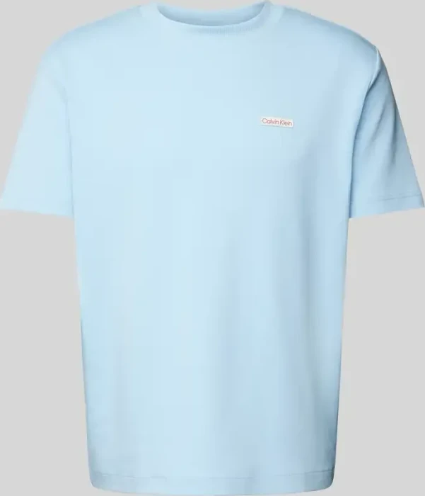 Calvin Klein Badge Stretch T-Shirt kurzarm blue bell (Herren)