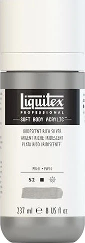 Liquitex Professional Soft Body Acrylic iridescent rich silver, 237ml