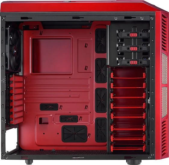 AeroCool XPredator X3 RG Edition rot/gold, Acrylfenster