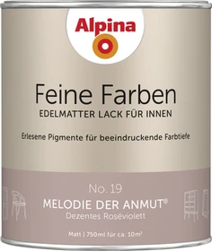 Alpina Farben Feine Farben Lack No. 19 Melodie der Anmut innen roséviolett edelmatt, 750ml