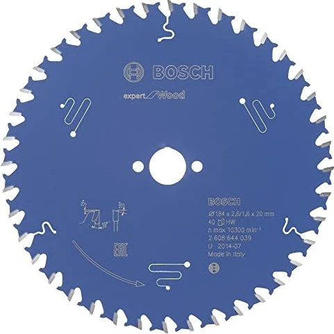 Bosch Professional Expert for Wood Kreissägeblatt 40Z, 184x1.6x20mm, 1 Stück