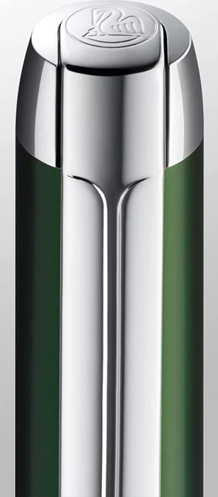Pelikan Pura P40 waldgrün/silber, rechte Hand, mittel, Geschenkbox