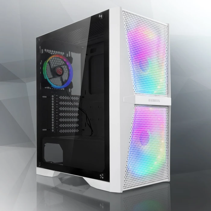 Raijintek Silenos MS Pro, weiß, Glasfenster