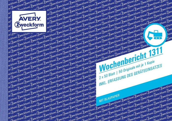 Wochenbericht, A5 quer, 50 Blatt (1311)