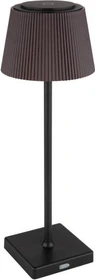 Globo Gregoir Akku LED-Tischleuchte schwarz/braun