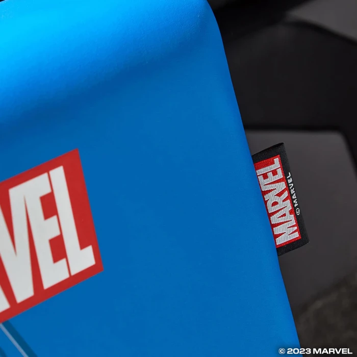 X Rocker Marvel Hero Video Rocker Gaming Bodensessel für Kinder/Jugendliche, Captain America blau