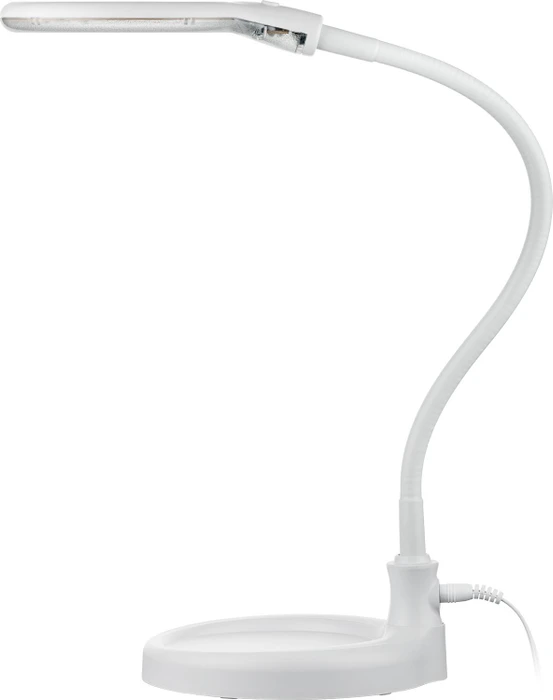 Wentronic Goobay LED-Stand-/Klemm-Lupenleuchte, 6W, 1.75x, 3 Dioptrien weiß