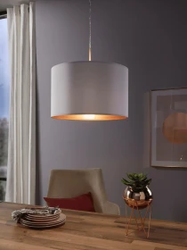 Eglo Pasteri 38cm Pendelleuchte/Schirmleuchte weiß/kupfer